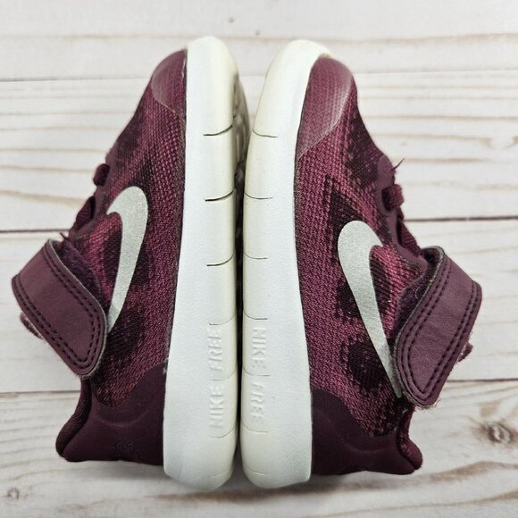 Nike Free RN Sneakers Size 5C Raspberry Pink Purple Toddler Preschool 904261-601 - Picture 6 of 8